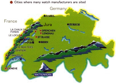 Схема часовой индустрии Швейцарии