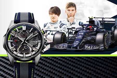 Реклама новых моделей часов из серии EDIFICE с участием гонщиков Формулы-1.